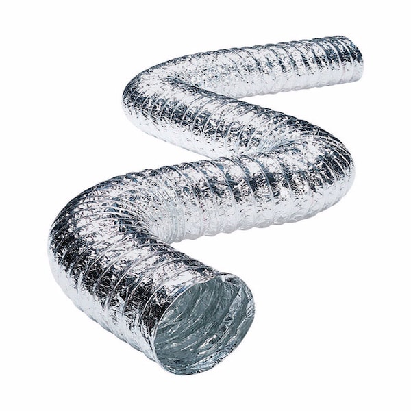 Deflecto DeflectO 4 in. W X 96 in. L Metallic Silver Aluminum Dryer Vent F0408B Zoro
